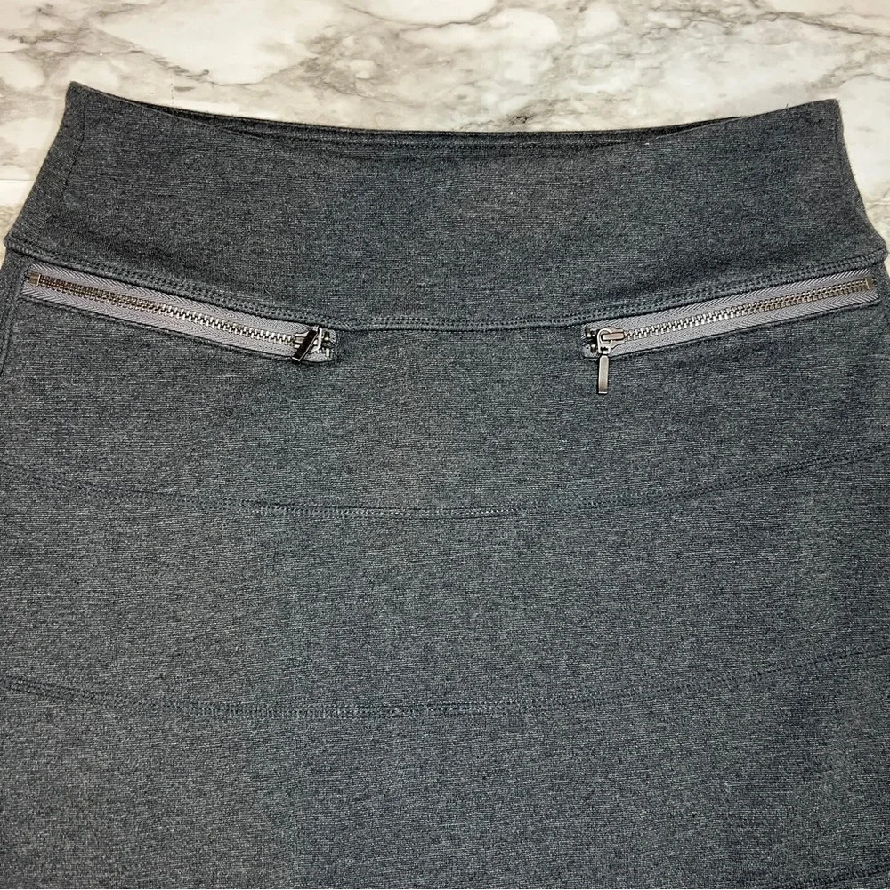 Athleta Strata Ponte A-Line Skirt charcoal Gray XS - Picture 4 of 6